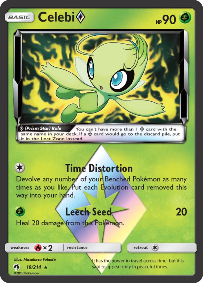 Celebi ◇ #19 Lost Thunder Pokemon card
