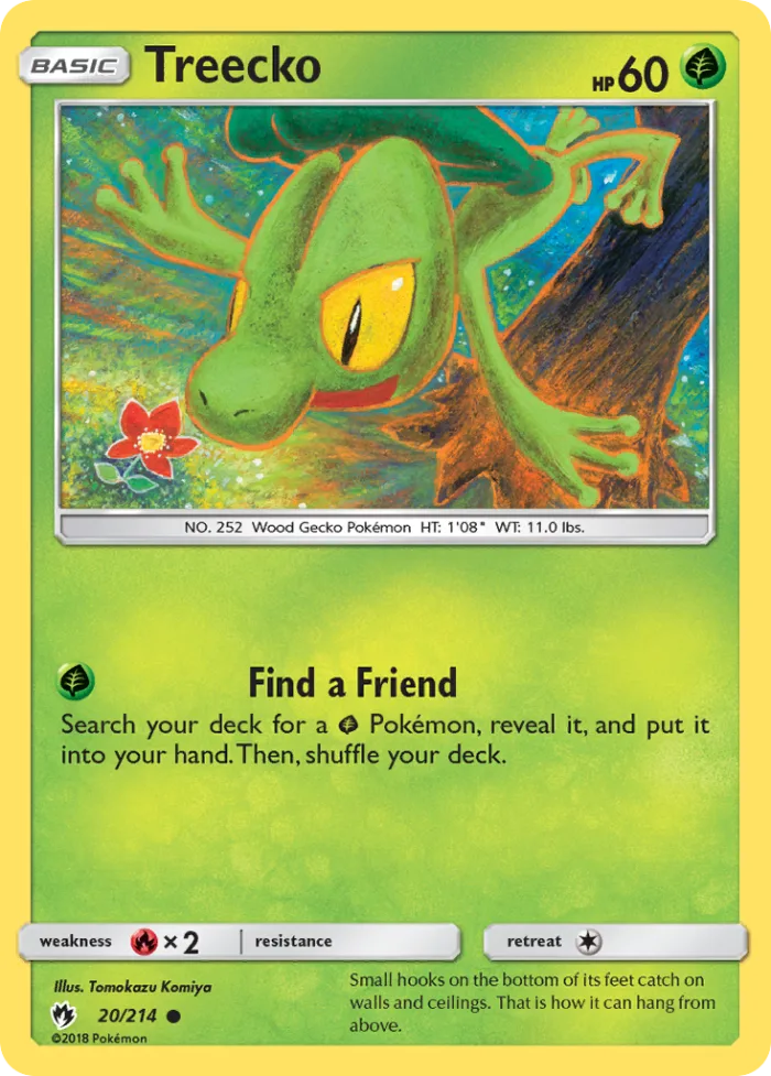 Treecko #20 Lost Thunder Pokemon card