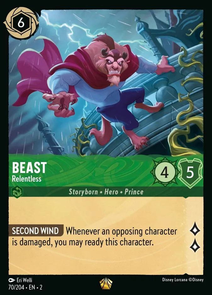 Beast #70 Rise of the Floodborn Disney Lorcana card