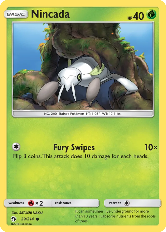 Nincada #29 Lost Thunder Pokemon card