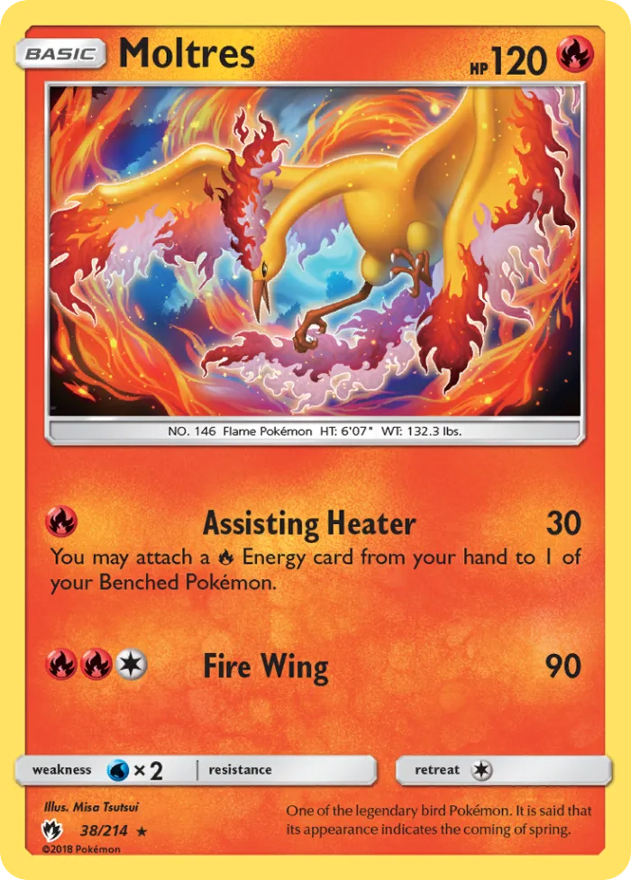 Moltres #38 Lost Thunder Pokemon card