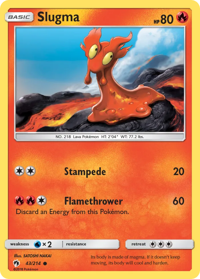 Slugma #43 Lost Thunder Pokemon card