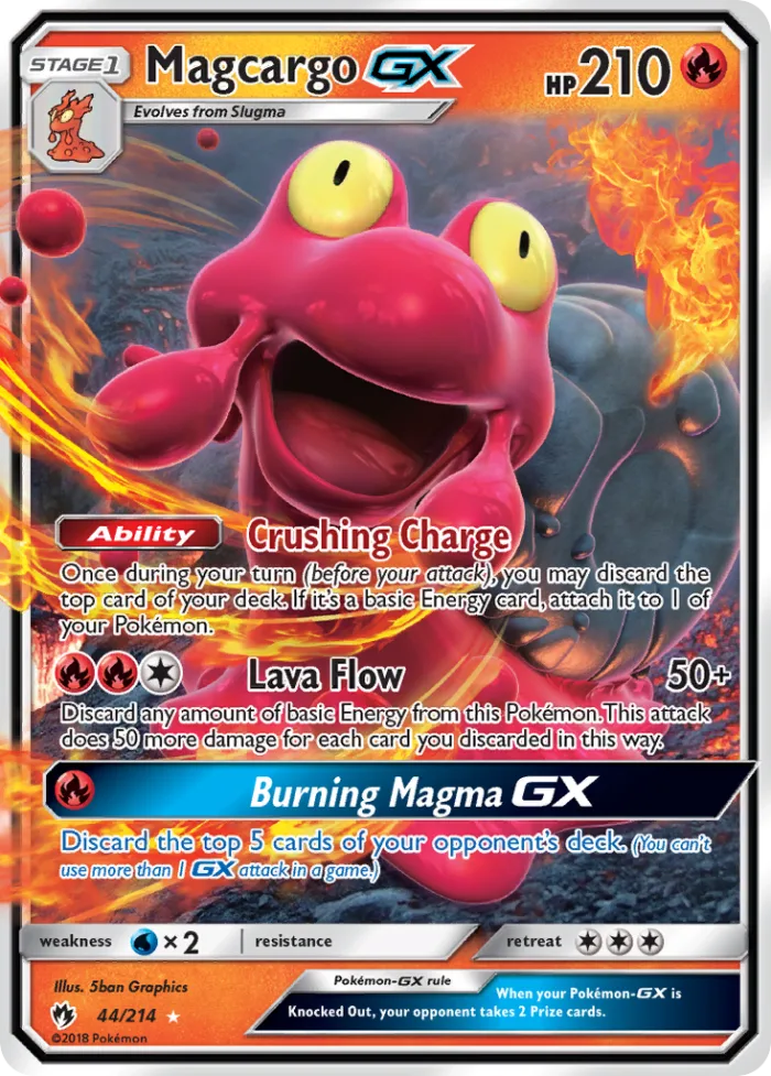 Magcargo-GX #44 Lost Thunder Pokemon card