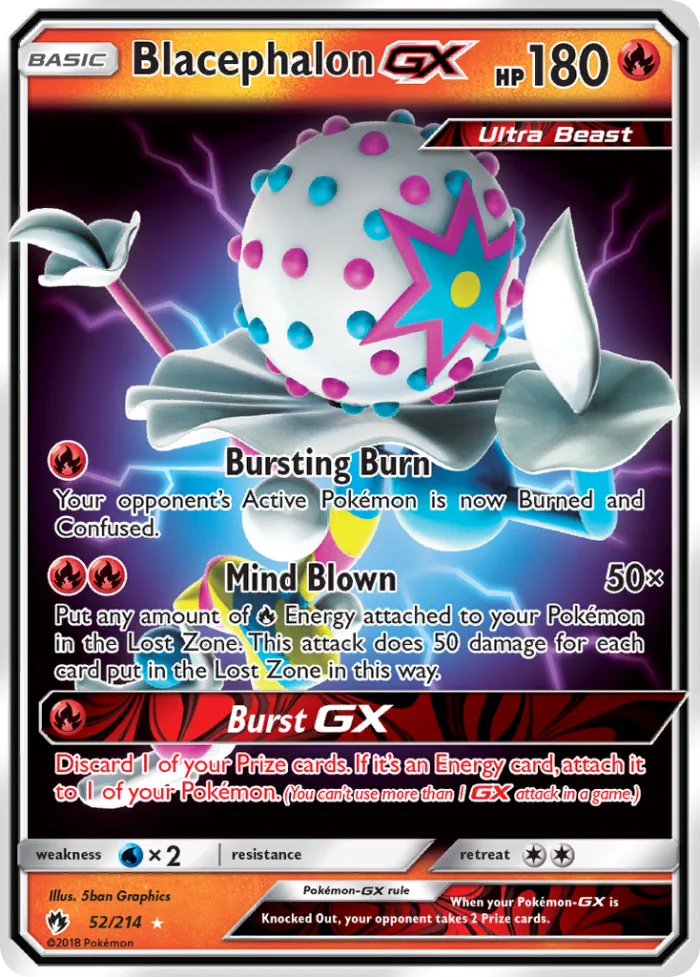 Blacephalon-GX #52 Lost Thunder Pokemon card