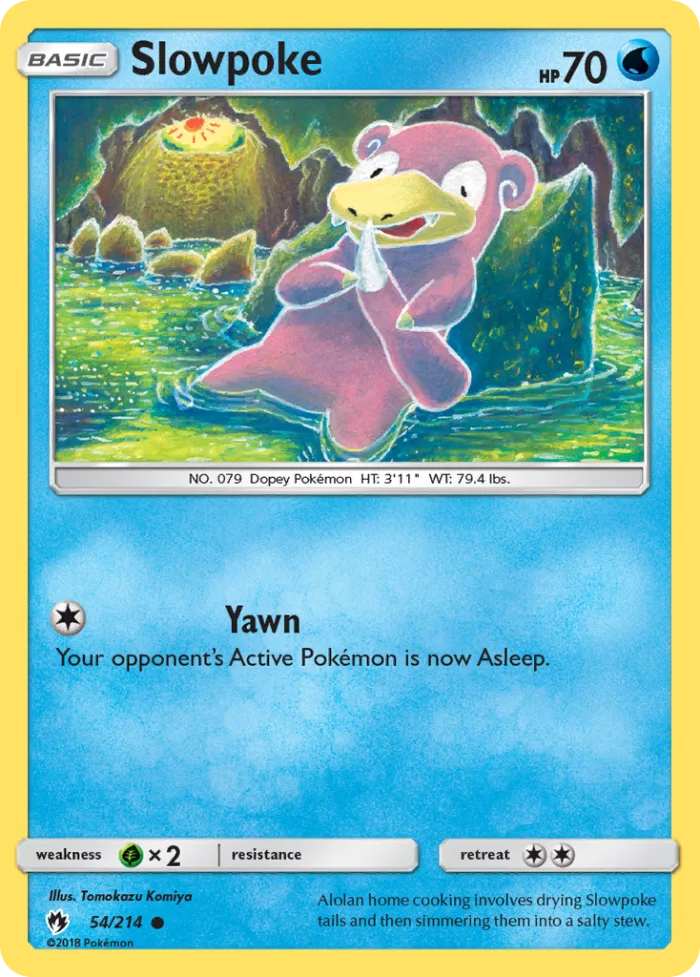Slowpoke #54 Lost Thunder Pokemon card