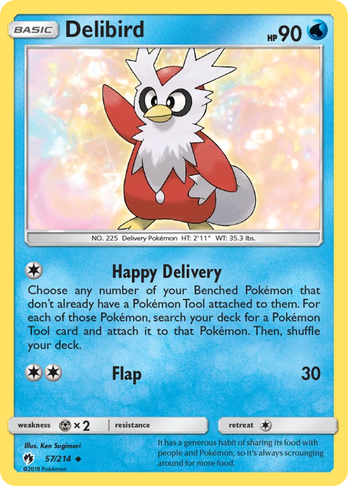 Delibird #57 Lost Thunder Pokemon card