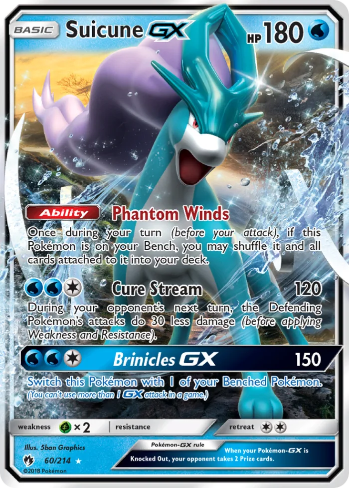 Suicune-GX #60 Lost Thunder Pokemon card