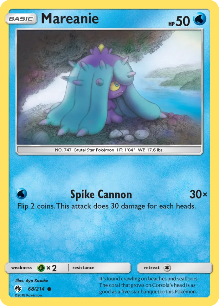 Mareanie #68 Lost Thunder Pokemon card