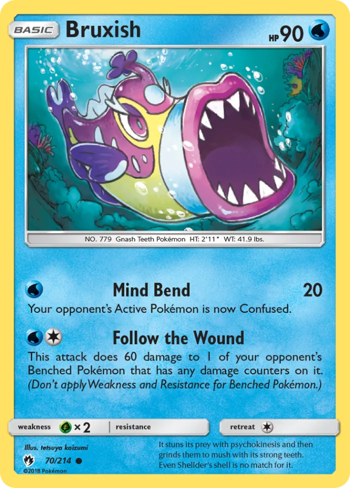 Bruxish #70 Lost Thunder Pokemon card