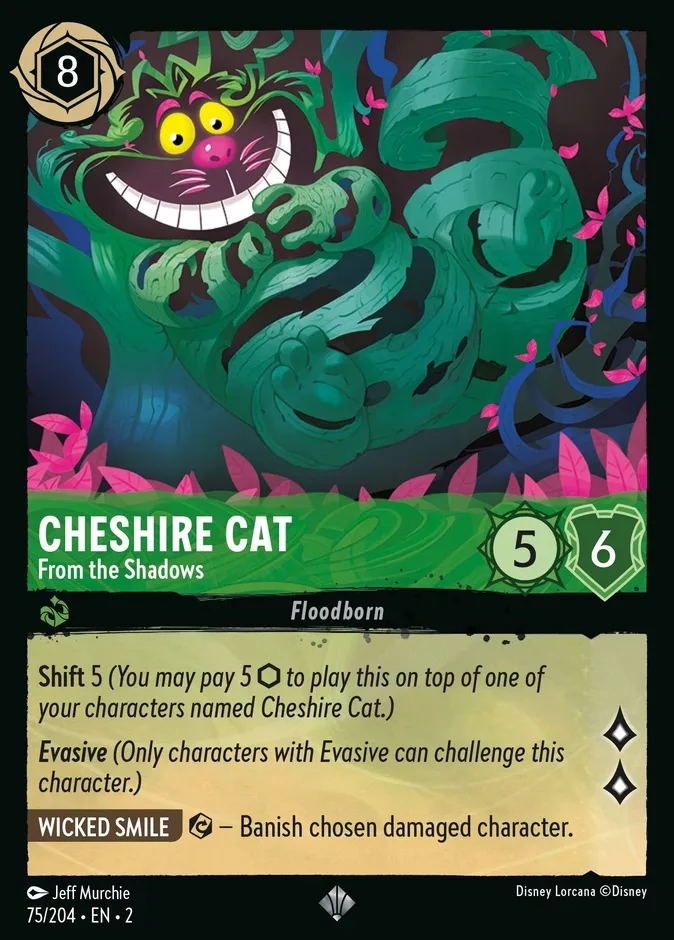 Cheshire Cat #75 Rise of the Floodborn Disney Lorcana card