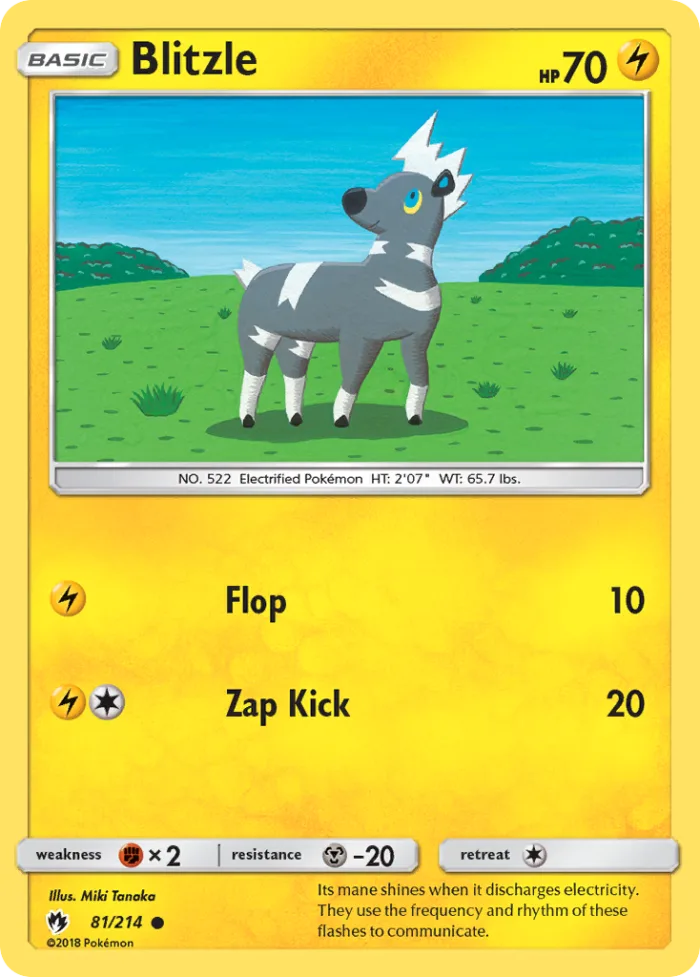Blitzle #81 Lost Thunder Pokemon card