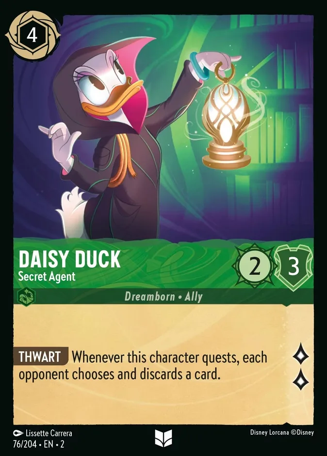 Daisy Duck #76 Rise of the Floodborn Disney Lorcana card