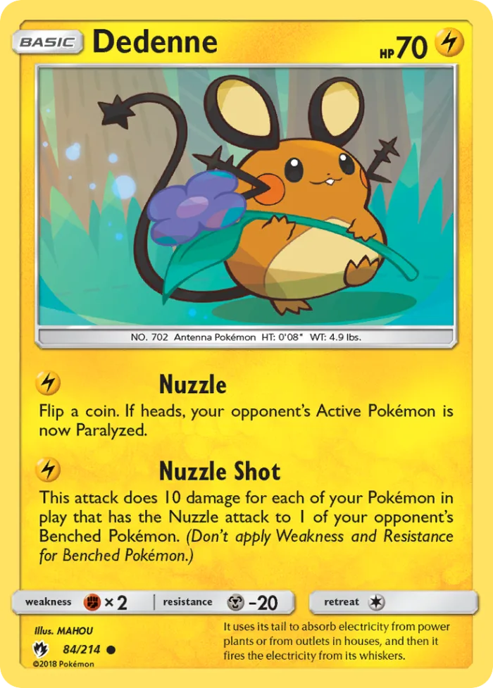 Dedenne #84 Lost Thunder Pokemon card