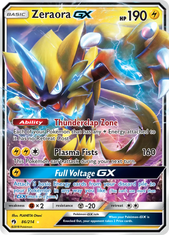 Zeraora-GX #86 Lost Thunder Pokemon card