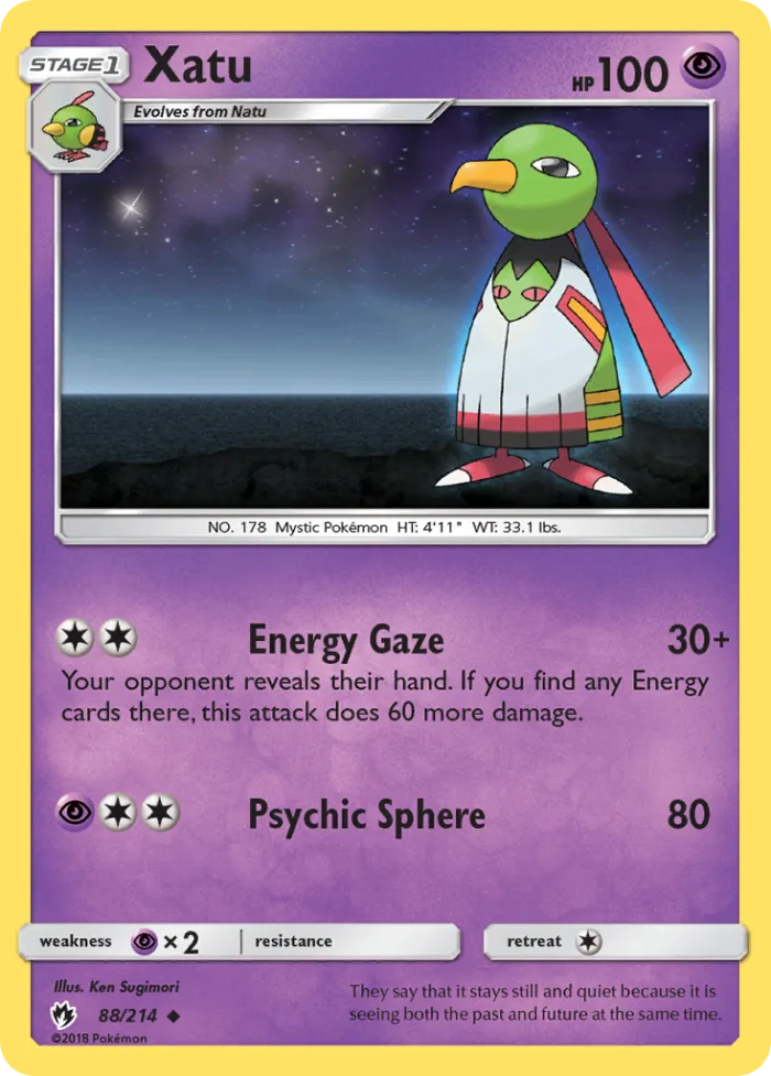 Xatu #88 Lost Thunder Pokemon card