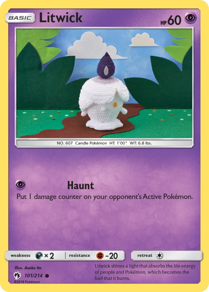 Litwick #101 Lost Thunder Pokemon card