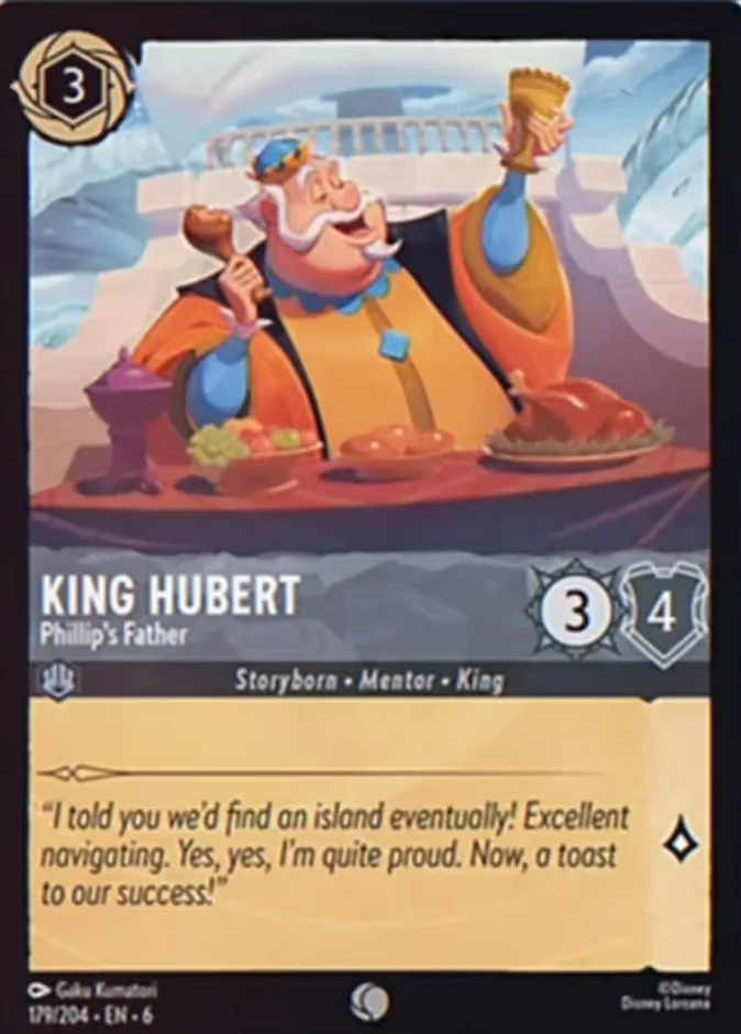 King Hubert #179 Azurite Sea Disney Lorcana card