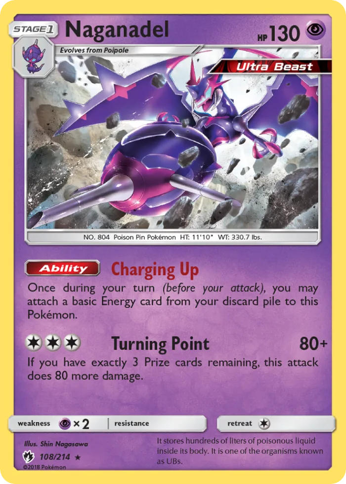 Naganadel #108 Lost Thunder Pokemon card