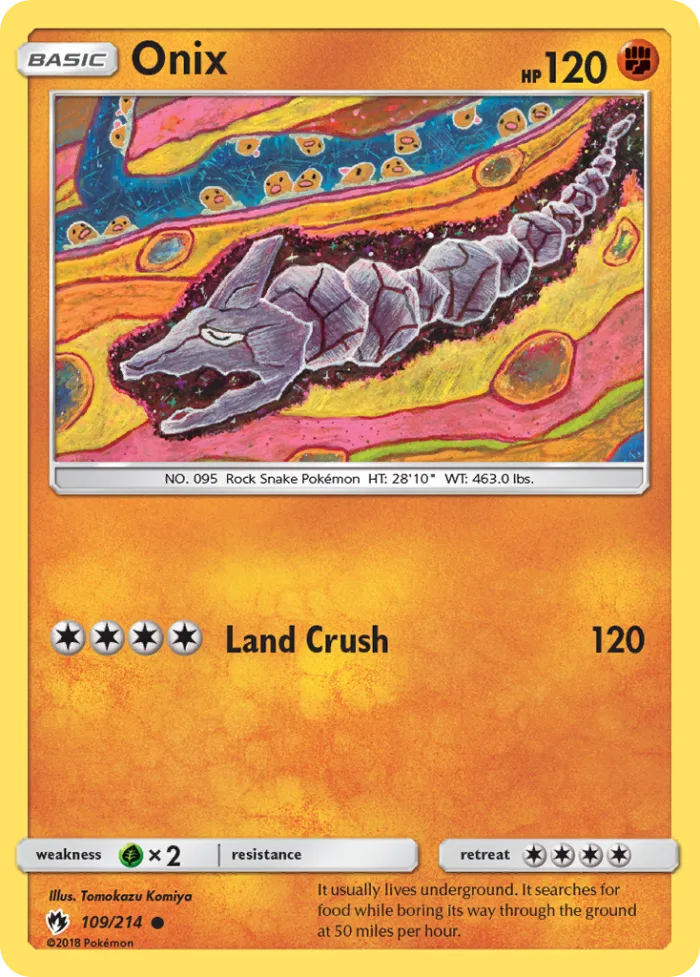 Onix #109 Lost Thunder Pokemon card