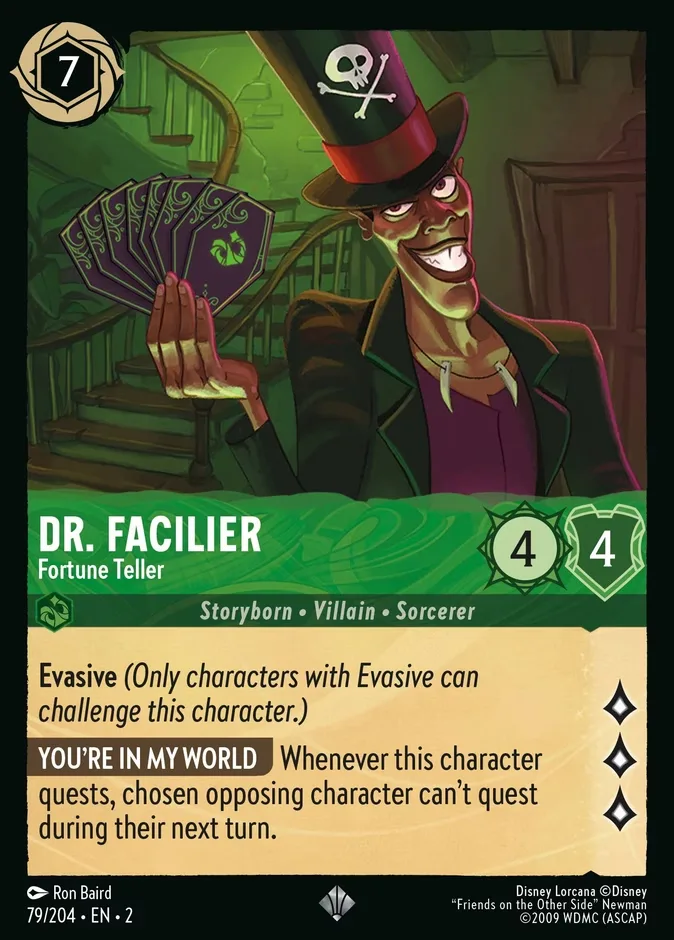 Dr. Facilier #79 Rise of the Floodborn Disney Lorcana card