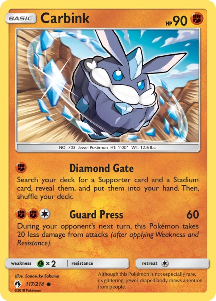 Carbink #117 Lost Thunder Pokemon card