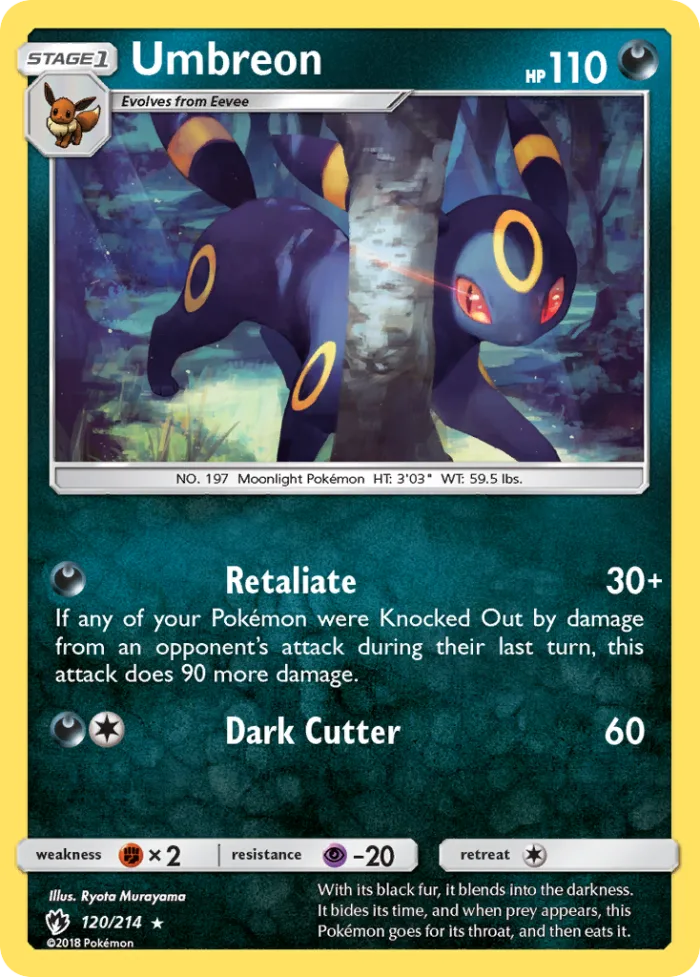 Umbreon #120 Lost Thunder Pokemon card