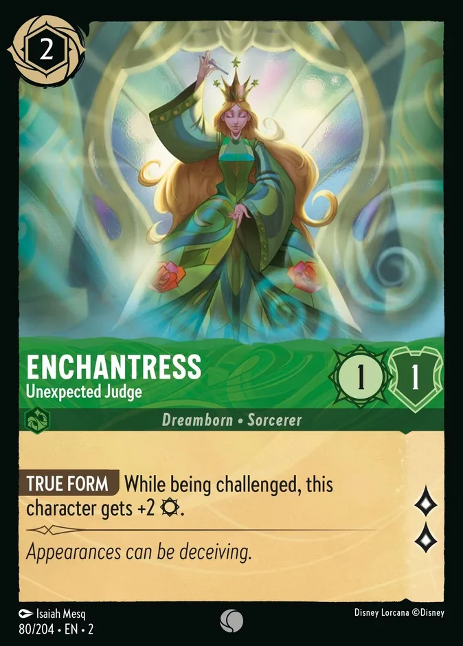 Enchantress #80 Rise of the Floodborn Disney Lorcana card