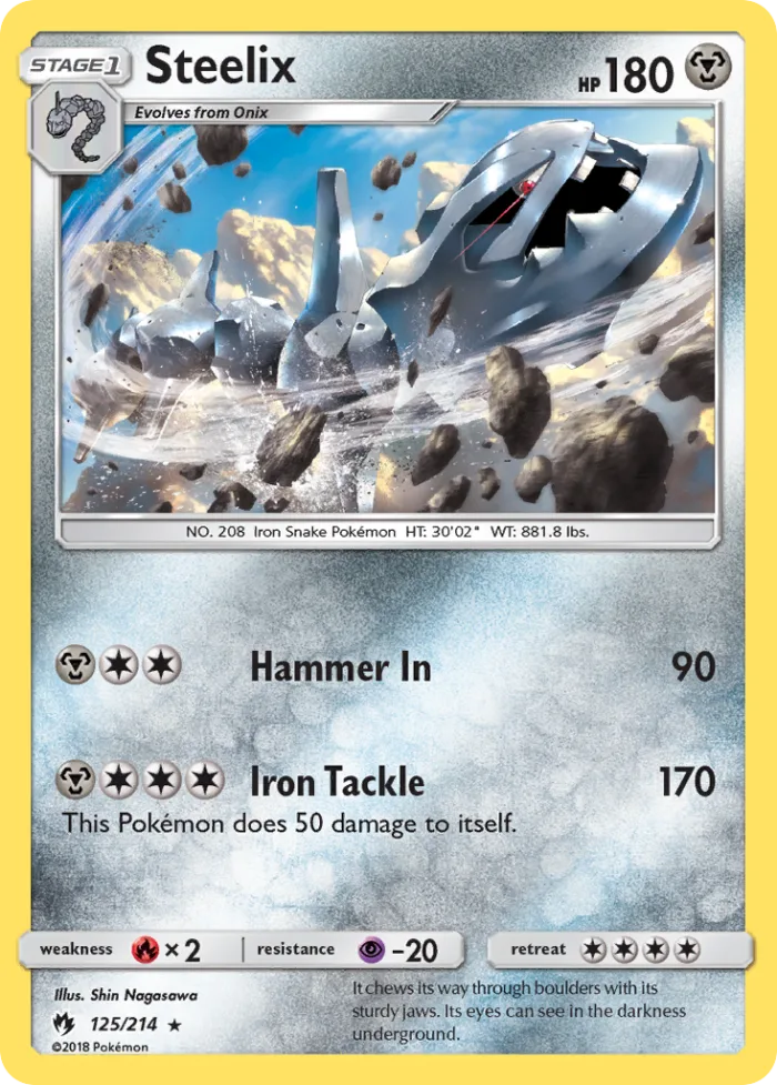 Steelix #125 Lost Thunder Pokemon card