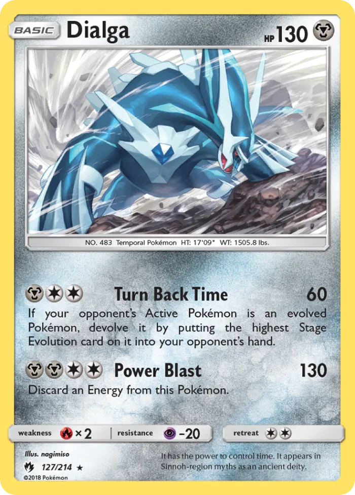 Dialga #127 Lost Thunder Pokemon card