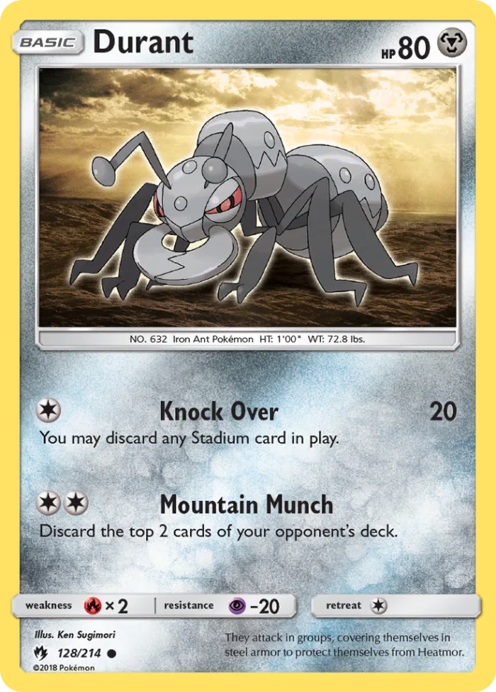 Durant #128 Lost Thunder Pokemon card