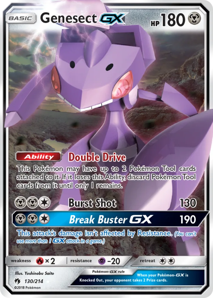 Genesect-GX #130 Lost Thunder Pokemon card