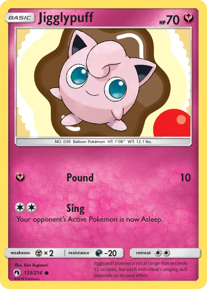 Jigglypuff #133 Lost Thunder Pokemon card