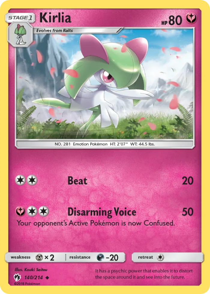 Kirlia #140 Lost Thunder Pokemon card