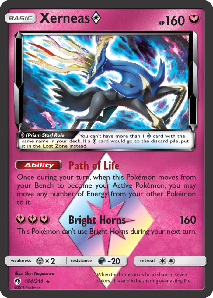 Xerneas ◇ #144 Lost Thunder Pokemon card