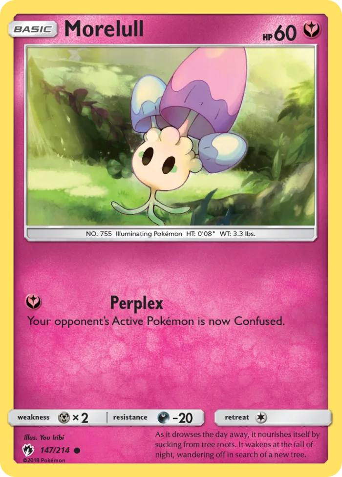 Morelull #147 Lost Thunder Pokemon card