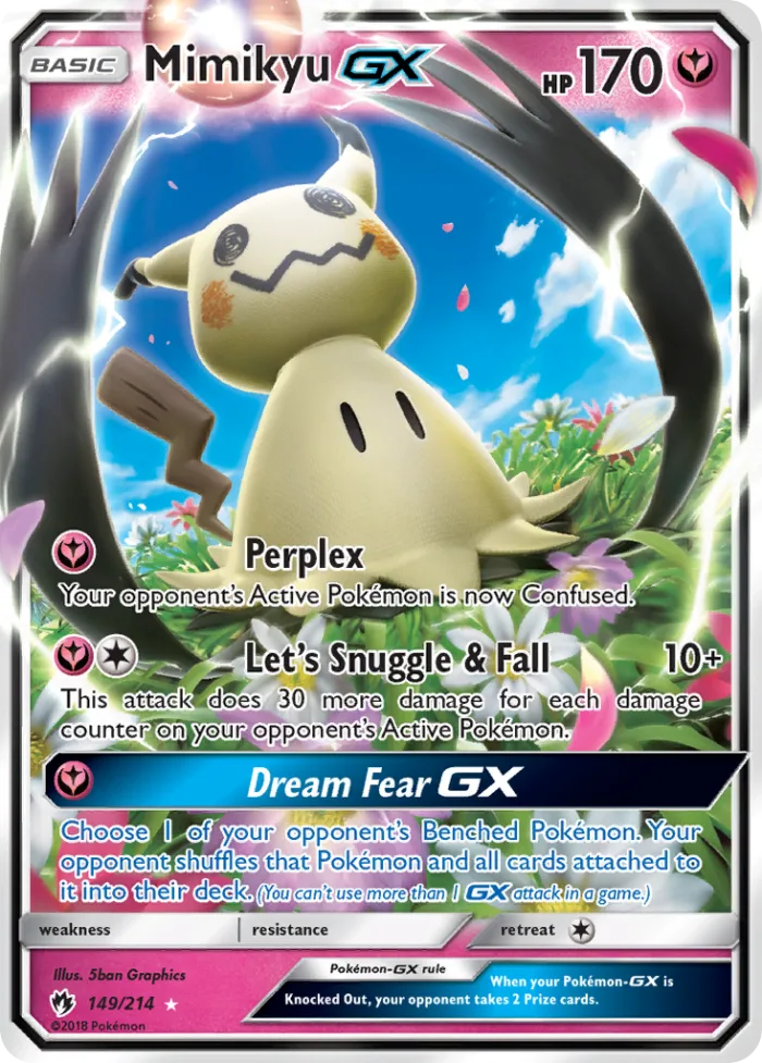 Mimikyu-GX #149 Lost Thunder Pokemon card