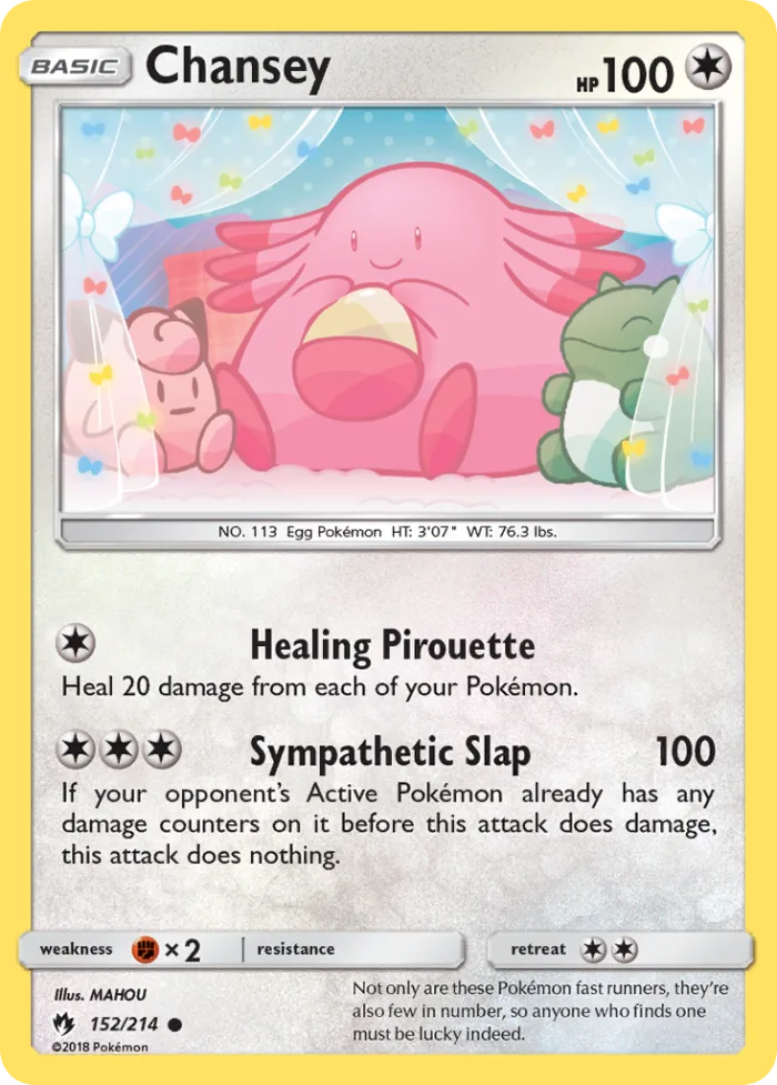 Chansey #152 Lost Thunder Pokemon card