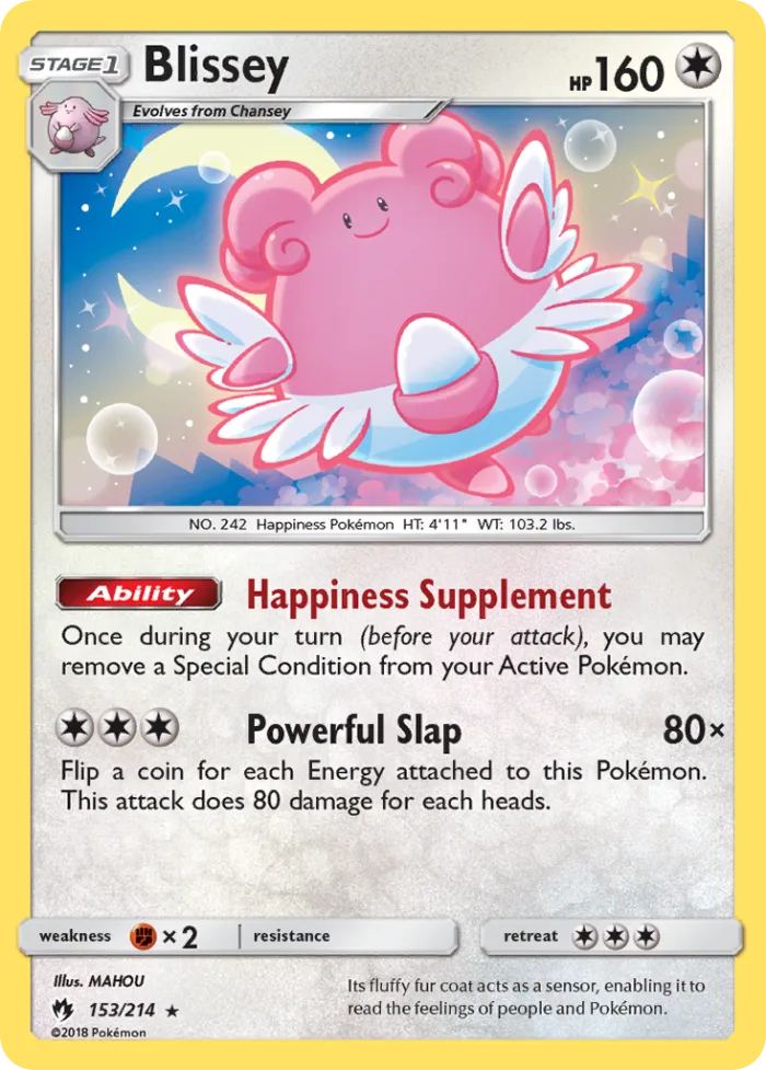 Blissey #153 Lost Thunder Pokemon card