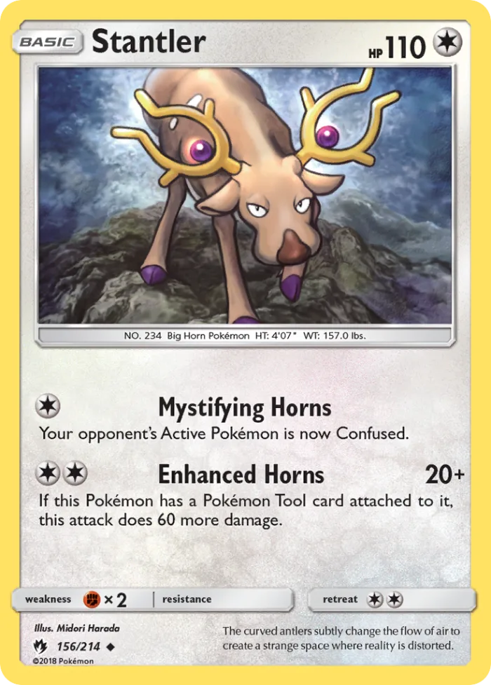 Stantler #156 Lost Thunder Pokemon card