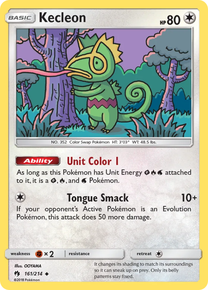 Kecleon #161 Lost Thunder Pokemon card