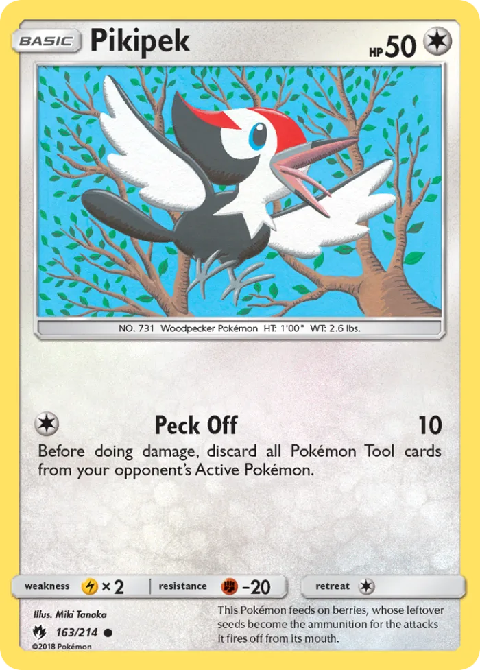 Pikipek #163 Lost Thunder Pokemon card