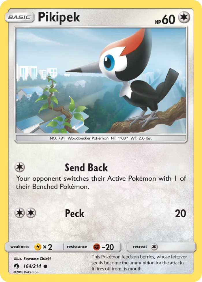 Pikipek #164 Lost Thunder Pokemon card