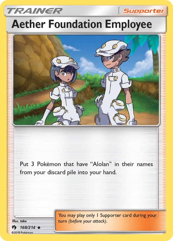 Aether Foundation Employee #168 Lost Thunder Pokemon card