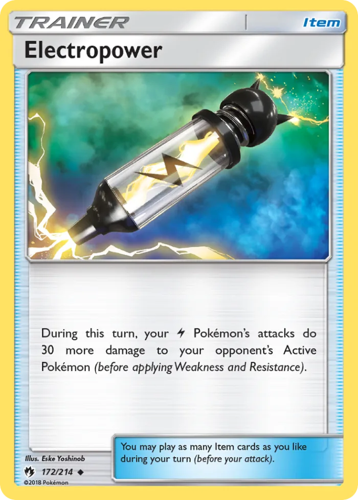 Electropower #172 Lost Thunder Pokemon card