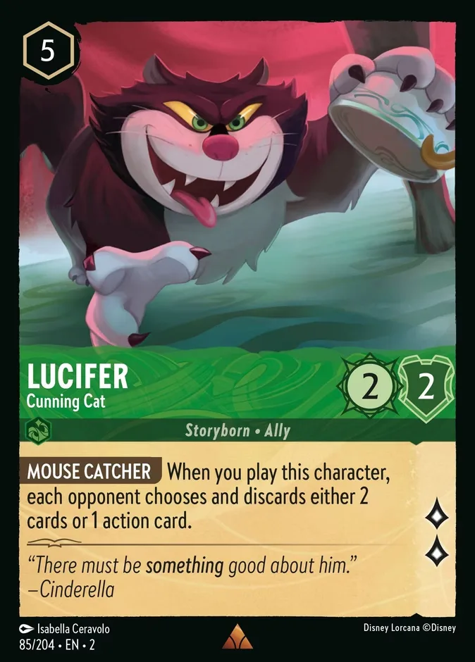 Lucifer #85 Rise of the Floodborn Disney Lorcana card