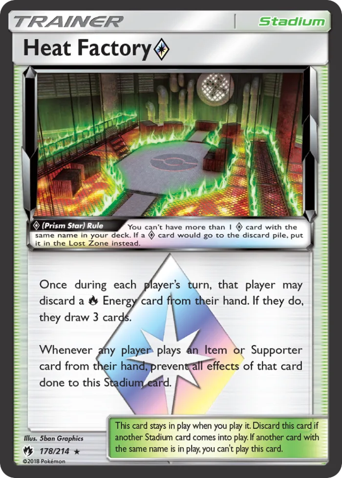 Heat Factory ◇ #178 Lost Thunder Pokemon card