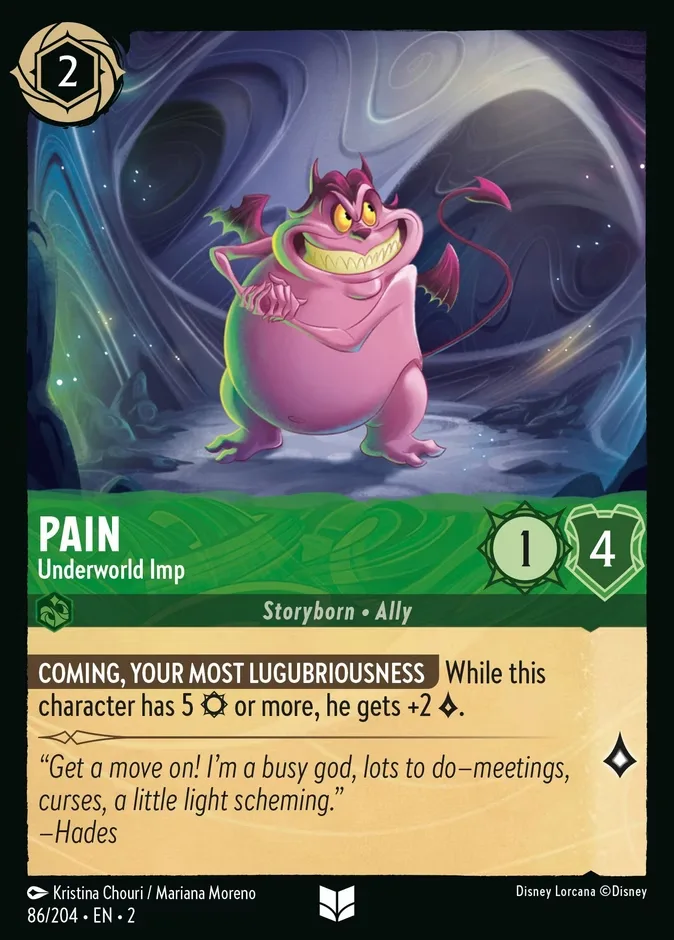 Pain #86 Rise of the Floodborn Disney Lorcana card