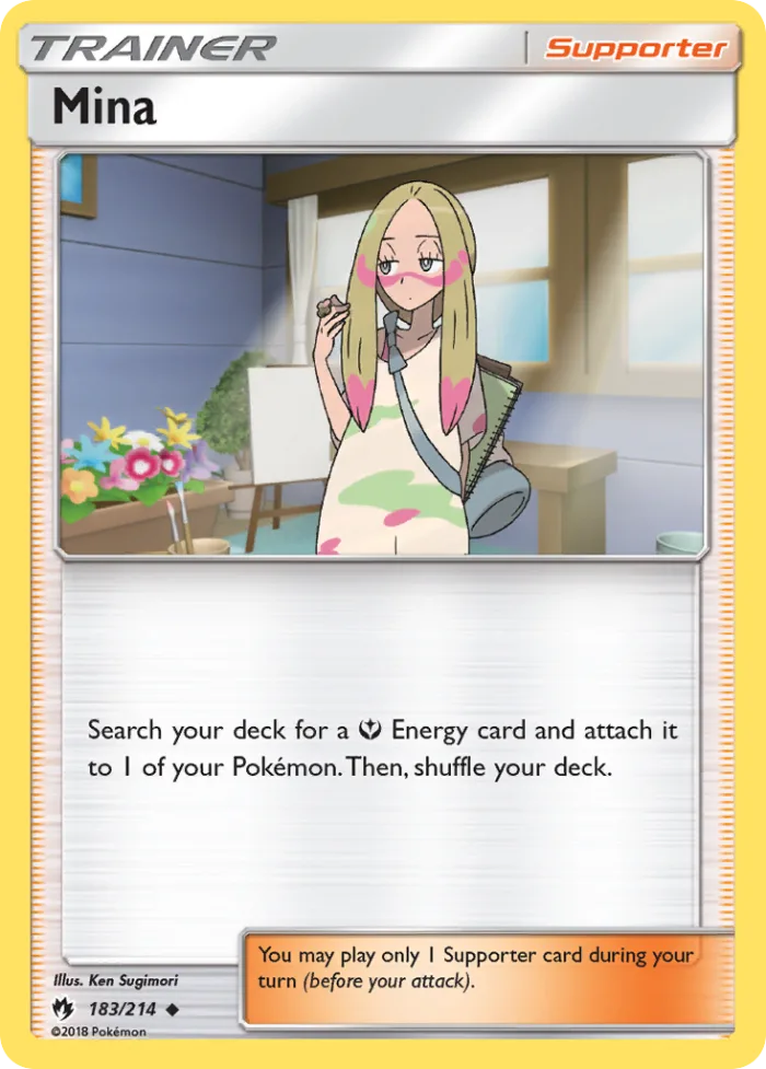 Mina #183 Lost Thunder Pokemon card