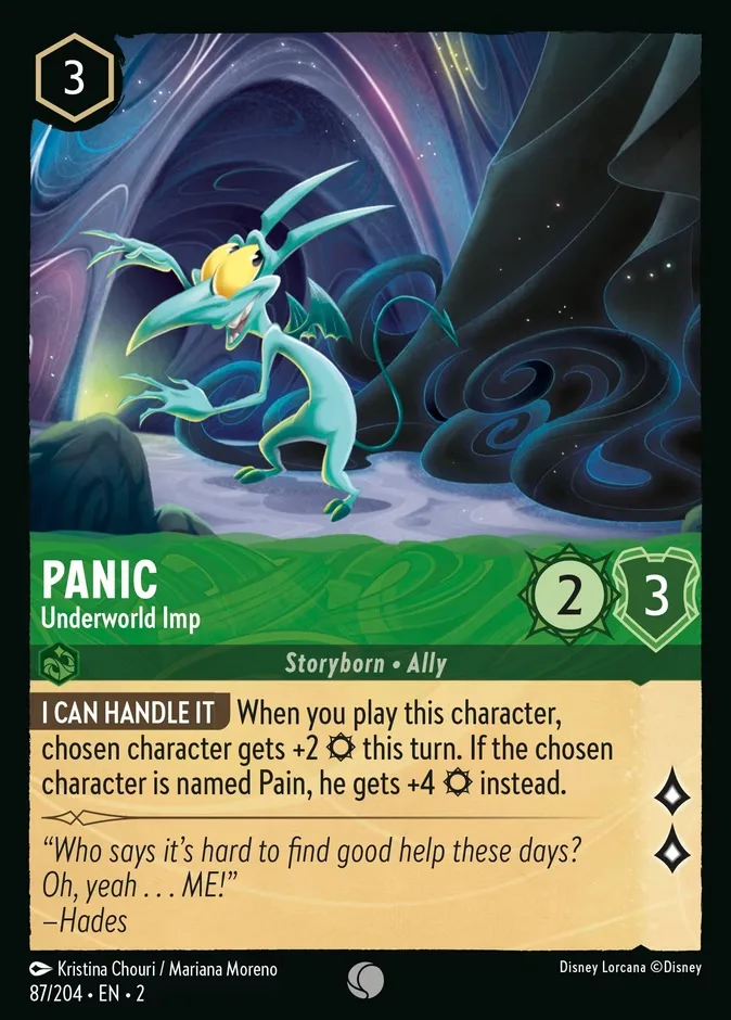 Panic #87 Rise of the Floodborn Disney Lorcana card
