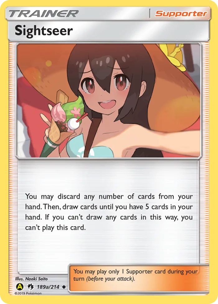 Sightseer #LOT 189a Lost Thunder Pokemon card